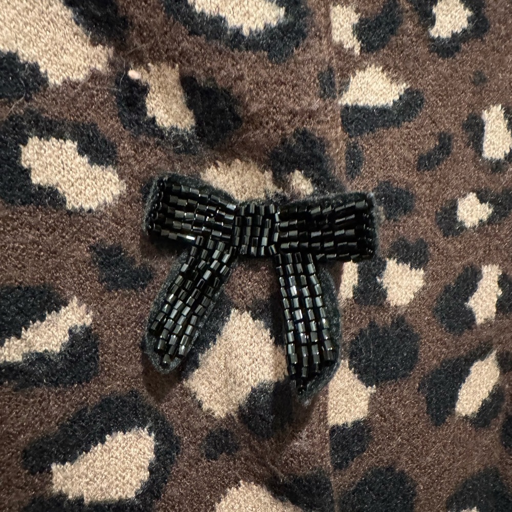 Express Leopard Print Button Down Cardigan - image 3